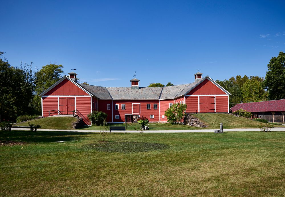 Large red barn in Vermont. Original image from Carol M. Highsmith&rsquo;s America, Library of Congress collection. Digitally…