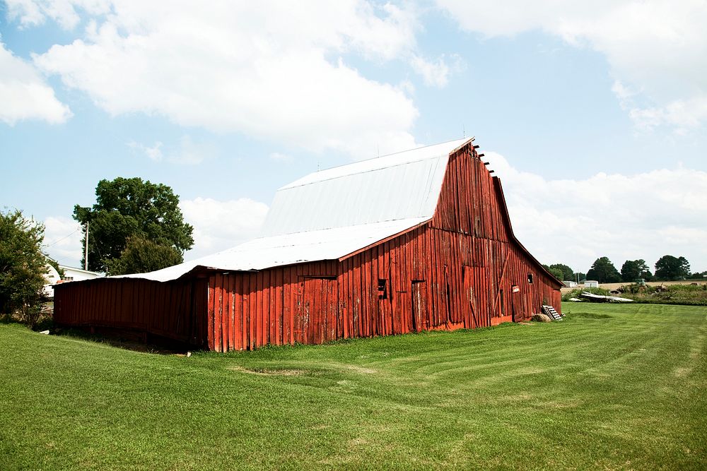 Red Wooden barn. Original image from Carol M. Highsmith&rsquo;s America, Library of Congress collection. Digitally enhanced…