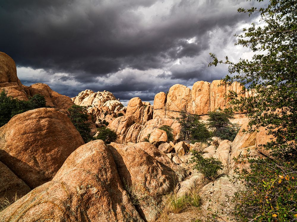 A portion of the in the &ldquo;Granite Dells&rdquo; &mdash; exposed bedrock of estimated-1.4-billion-year-old igneous-rock…