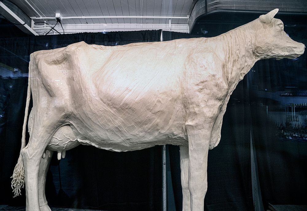 Butter cow sculpture. Original image from Carol M. Highsmith&rsquo;s America, Library of Congress collection. Digitally…