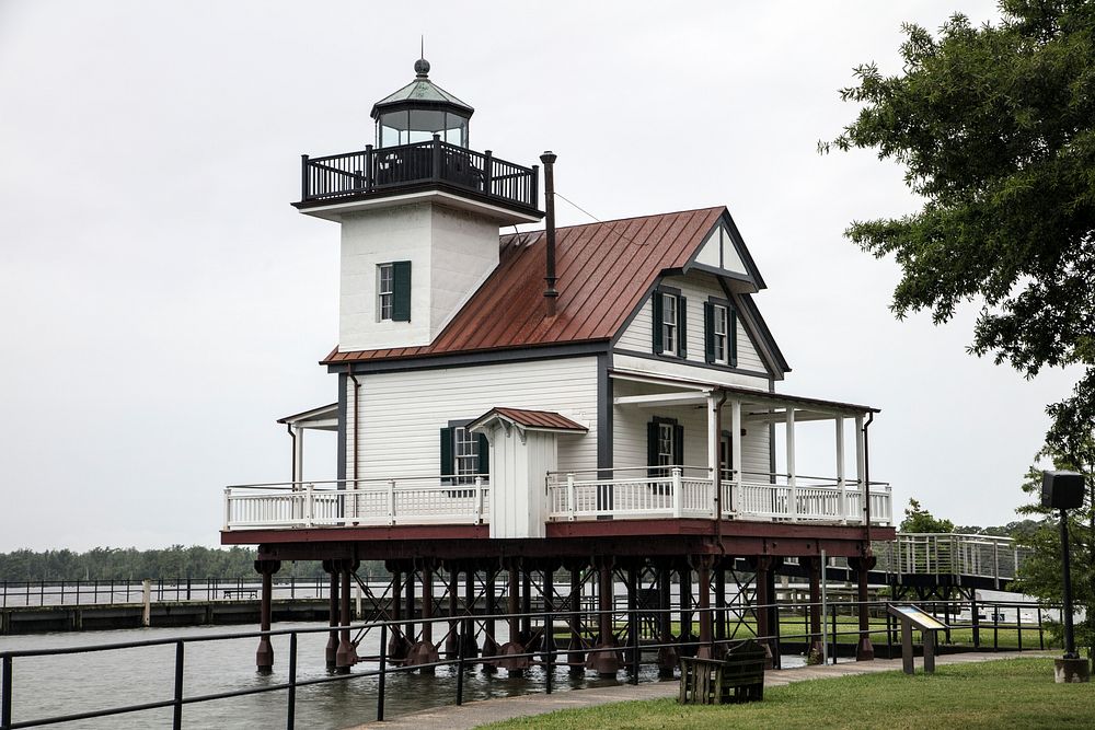 The Roanoke River Lighthouse in Edenton, North Carolina. Original image from Carol M. Highsmith&rsquo;s America, Library of…