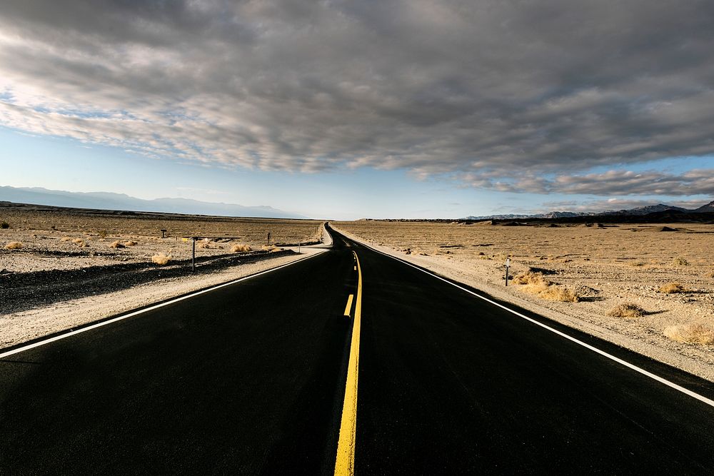Road through Death Valley. Original image from Carol M. Highsmith&rsquo;s America, Library of Congress collection. Digitally…