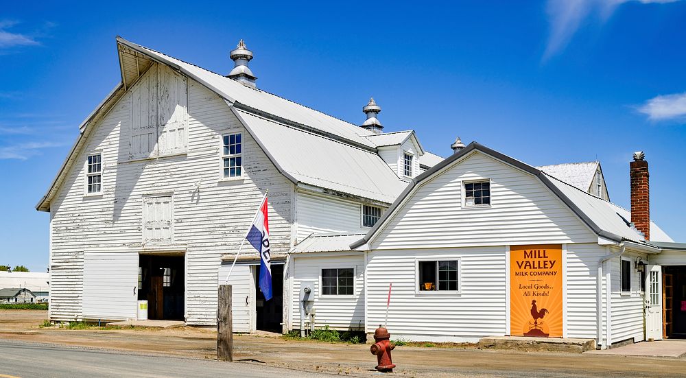 The Mill Valley Milk Store, which sells milk directly out of a dairy barn in Hadley, Massachusetts. Original image from…