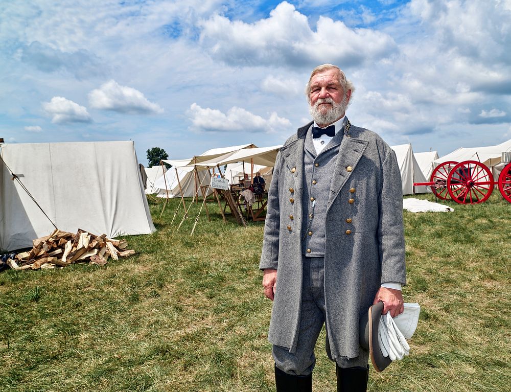 Costumed character at the 1863 Battle of Gettysburg, in Pennsylvania. Original image from Carol M. Highsmith&rsquo;s…