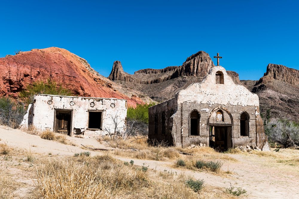 Abandoned western movie set in Big Bend Ranch State Park, Texas. Original image from Carol M. Highsmith&rsquo;s America…