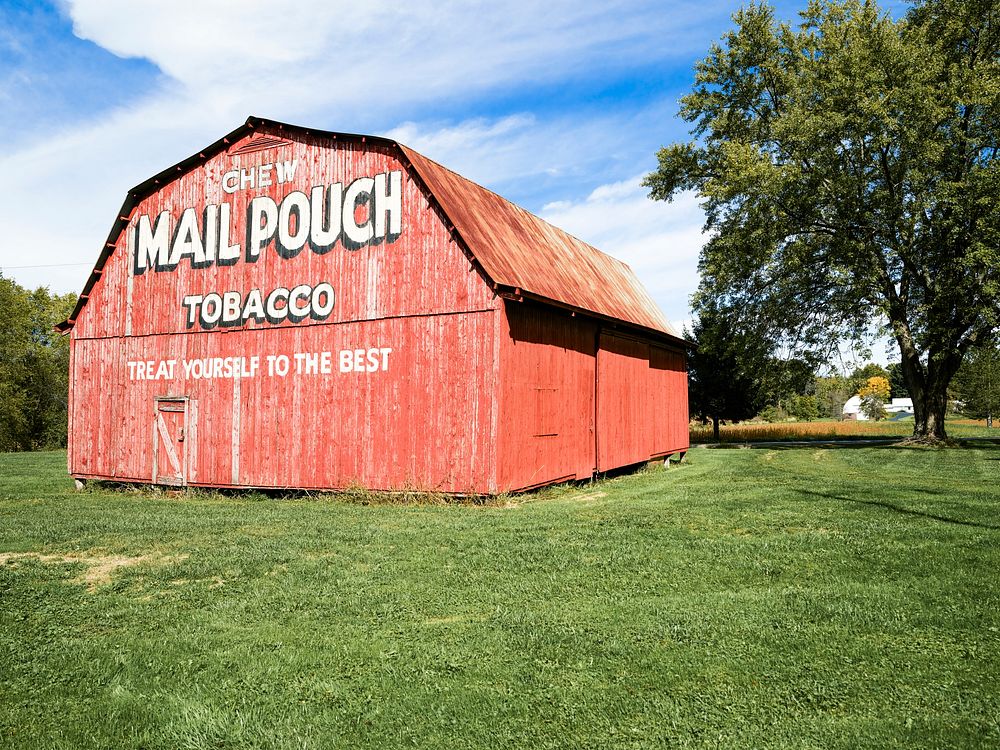 Mail Pouch Barn in Stark County, Ohio. Original image from Carol M. Highsmith&rsquo;s America, Library of Congress…