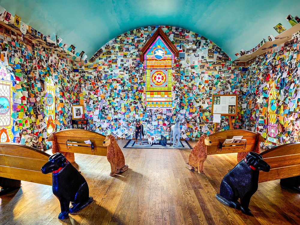 Dog Chapel's interior in St. Johnsbury, Vermon. Original image from Carol M. Highsmith&rsquo;s America, Library of Congress…