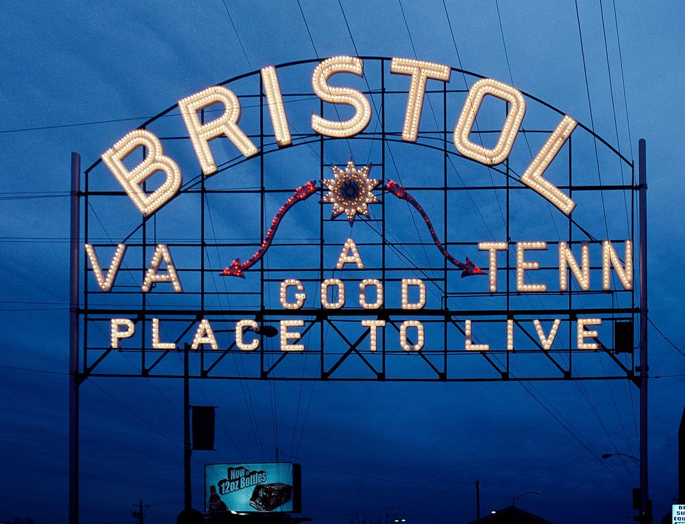 Bristol neon sign in Tennessee. Original image from Carol M. Highsmith&rsquo;s America, Library of Congress collection.…