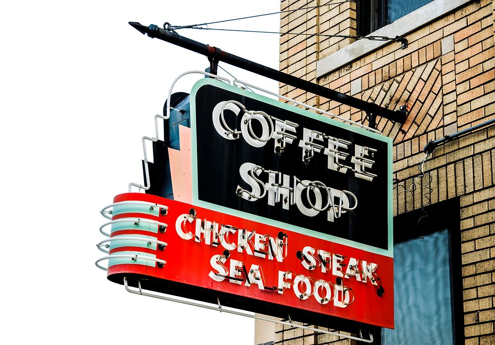 Coffee Shop Sign in Memphis, Tennessee. Original image from Carol M. Highsmith&rsquo;s America, Library of Congress…