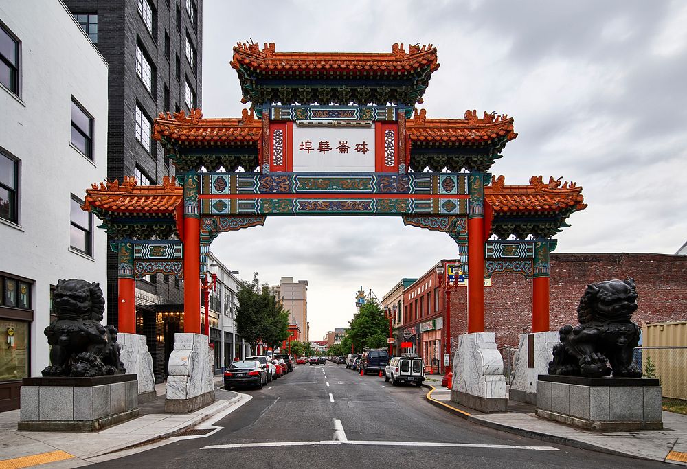The Chinatown Gateway in Portland, Oregon. Original image from Carol M. Highsmith&rsquo;s America, Library of Congress…
