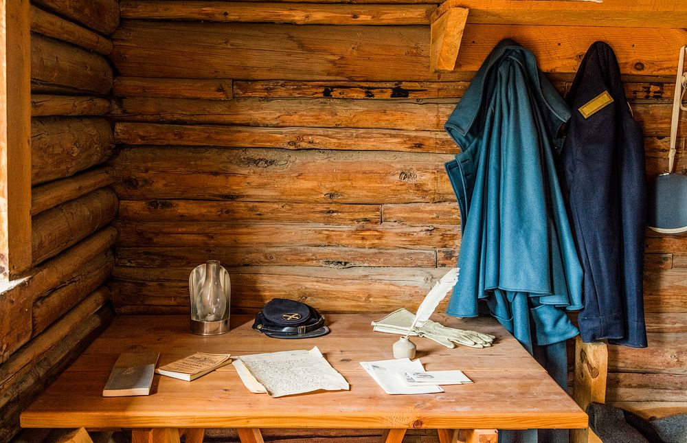Soldier's cabin at Fort Caspar in Oregon. Original image from Carol M. Highsmith&rsquo;s America, Library of Congress…