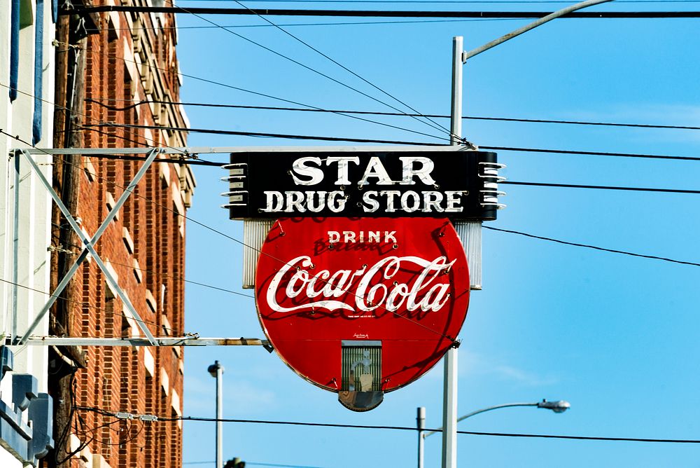 Star drug store sign in Galveston, Texas. Original image from Carol M. Highsmith&rsquo;s America, Library of Congress…