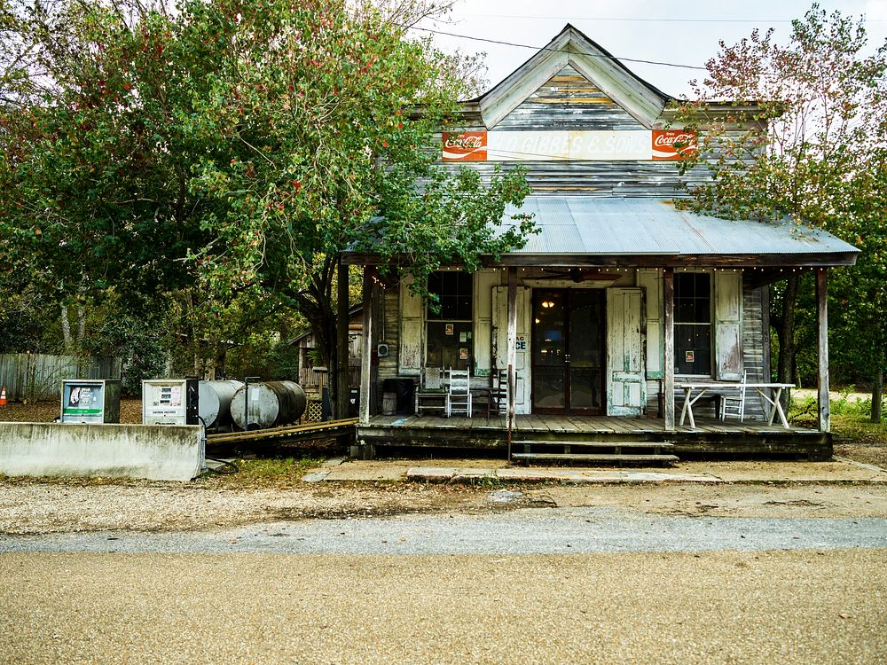 The Gibbs Country Store in Learned, Mississippi. Original image from Carol M. Highsmith&rsquo;s America, Library of Congress…