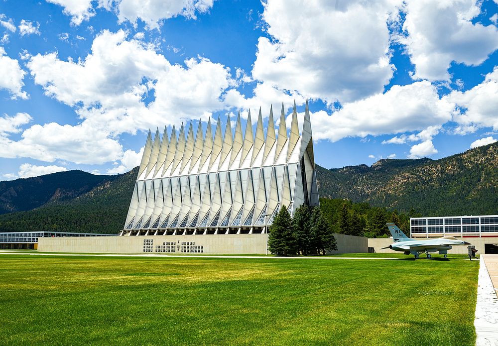 The United States Air Force Academy Cadet Chapel in Colorado Springs, Colorado. Original image from Carol M.…