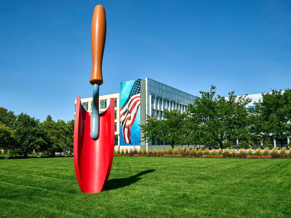 Plantoir gigantic trowel sculpture in Iowa. Original image from Carol M. Highsmith&rsquo;s America, Library of Congress…