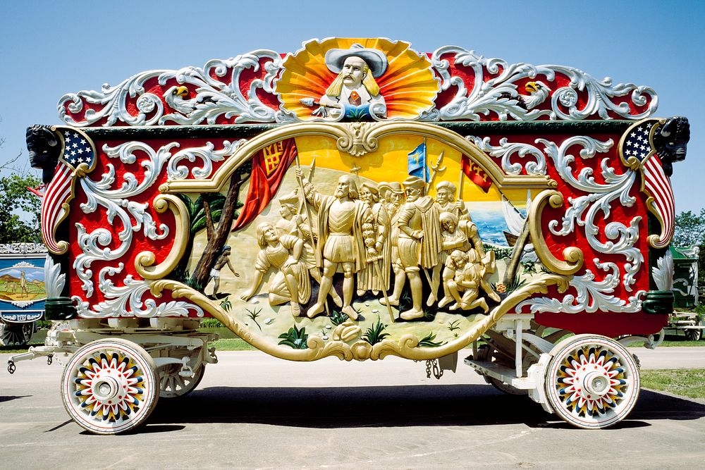 Colorful parade wagon at Circus World Museum in Wisconsin. Original image from Carol M. Highsmith&rsquo;s America, Library…