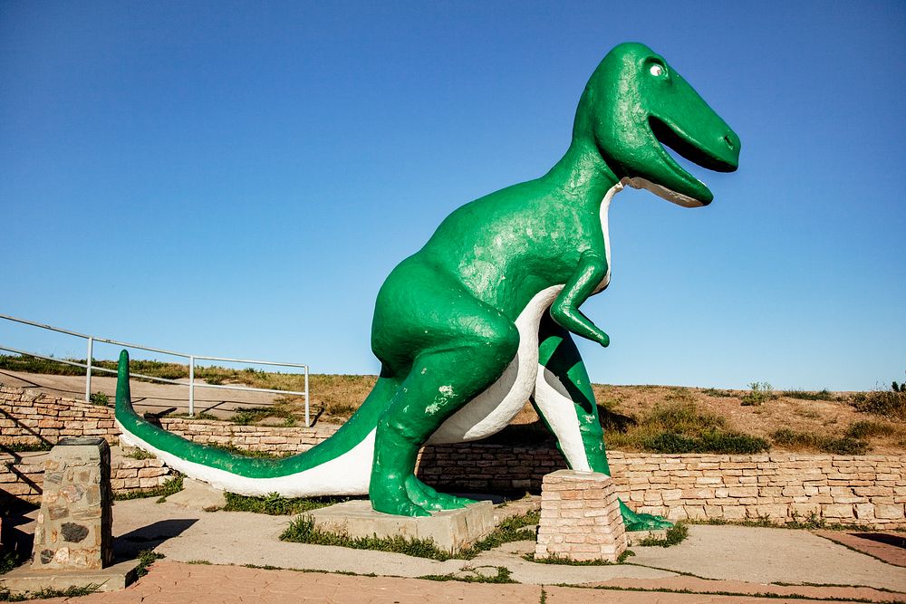 Dinosaur Park in Rapid City, South Dakota,. Original image from Carol M. Highsmith’s America, Library of Congress…