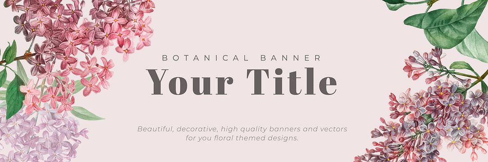 Vintage botanical banner design vector