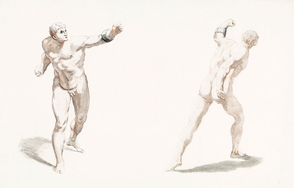 Naked men (1688-1698) by Johan Teyler (1648-1709). Original from The Rijksmuseum. Digitally enhanced by rawpixel.