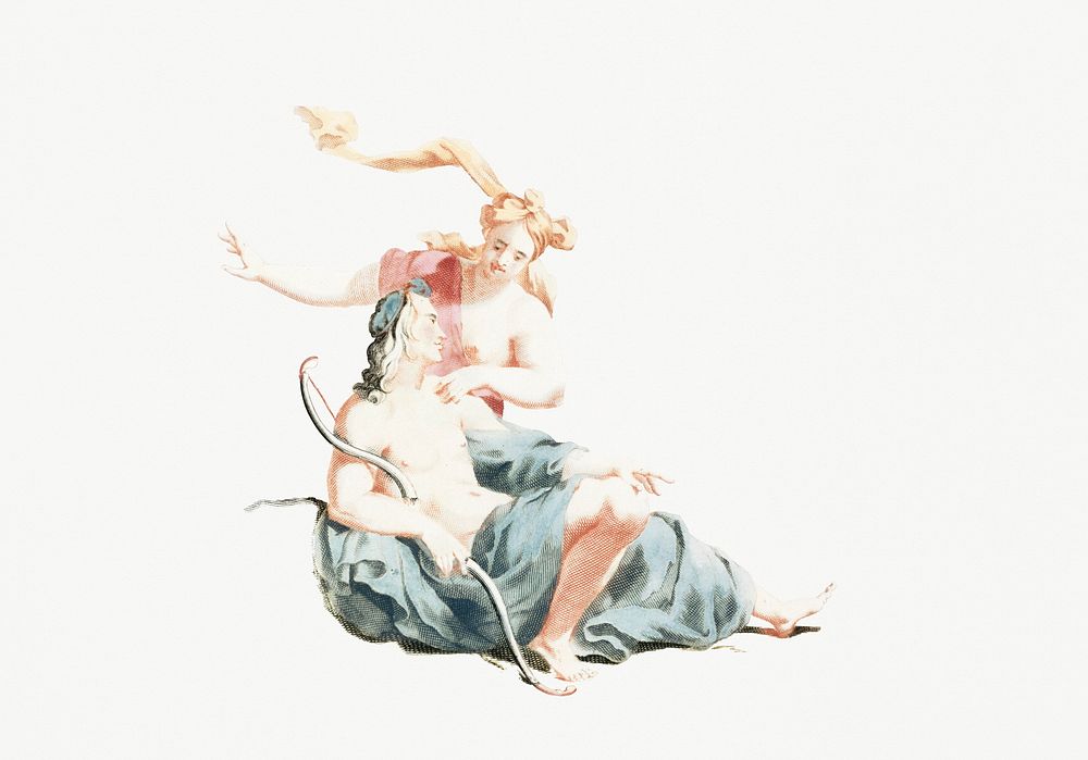Venus and Adonis by Johan Teyler (1648-1709). Original from Rijks Museum. Digitally enhanced by rawpixel.
