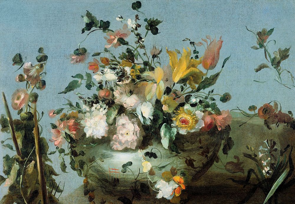 Flowers (1700&ndash;1799) by anonymous. Original from The Rijksmuseum. Digitally enhanced by rawpixel.