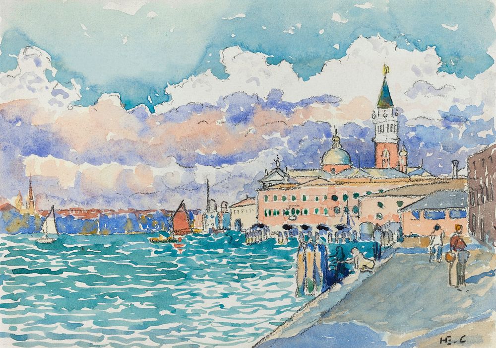 Venice (1903) painting in high resolution by Henri-Edmond Cross. Original from The National Gallery of Art. Digitally…
