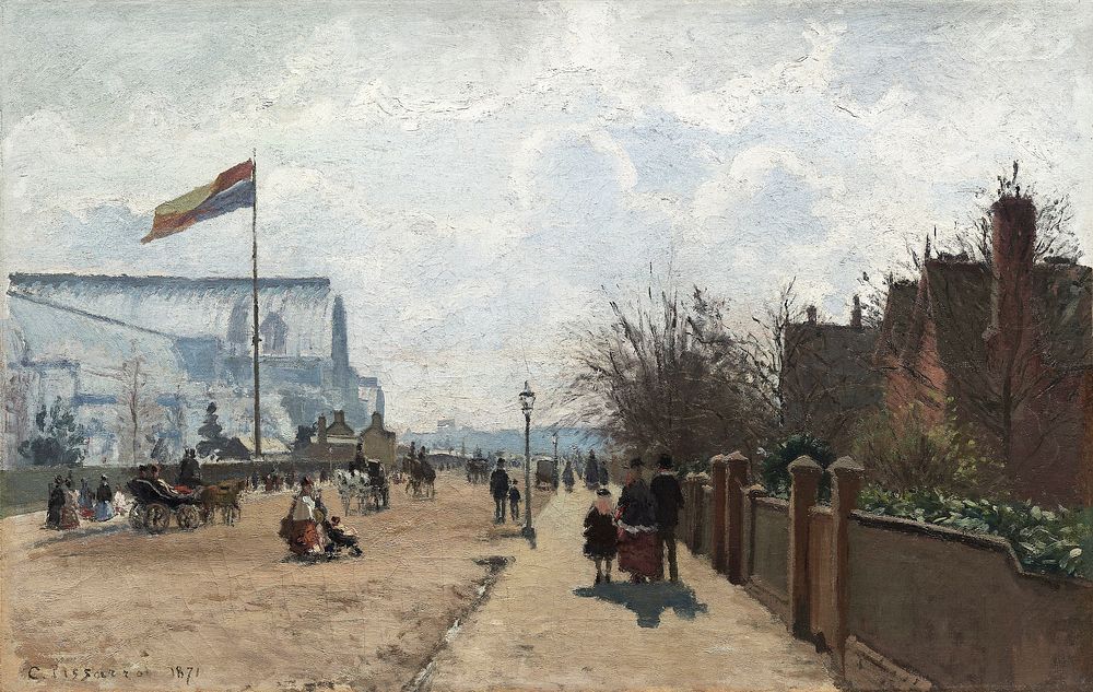 The Crystal Palace (1871) by Camille Pissarro. Original from The Art Institute of Chicago. Digitally enhanced by rawpixel.