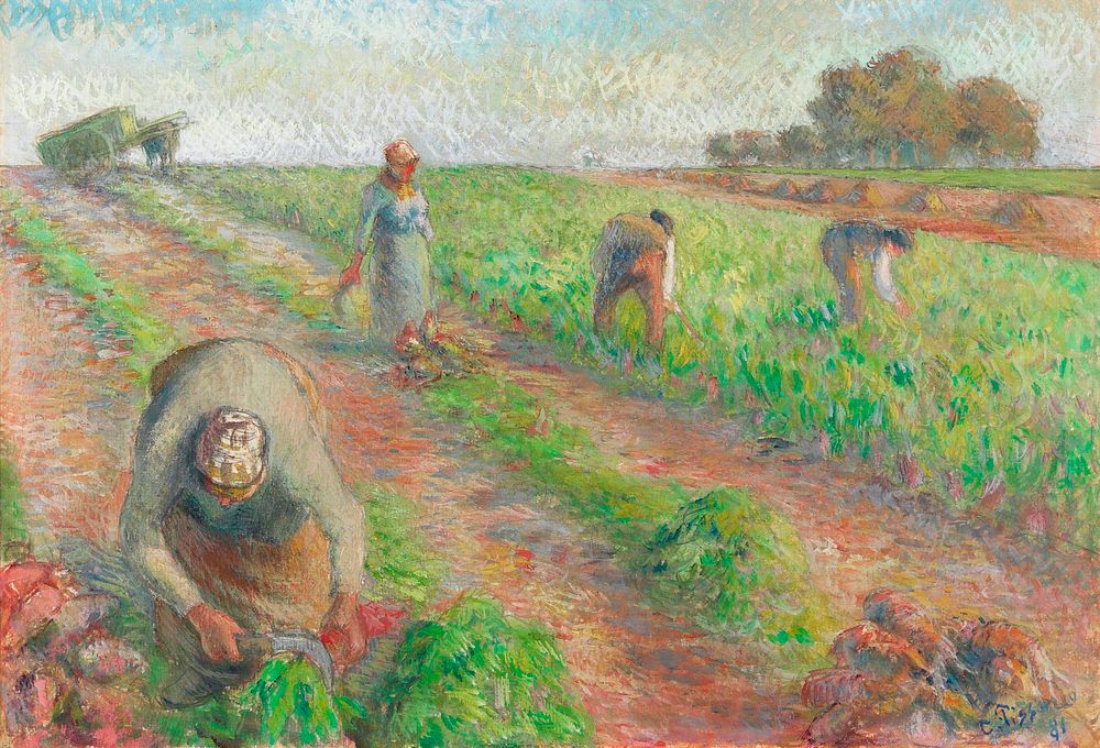 The Beet Harvest (1881) painting in high resolution by Camille Pissarro. Original from the Minneapolis Institute of Art.…