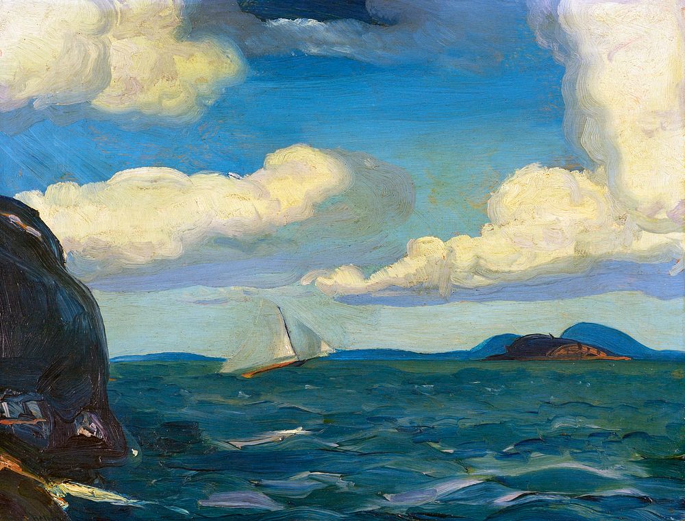 A Fresh Breeze (1913) painting in high resolution by George Wesley Bellows. Original from The Yale University Art Gallery.…
