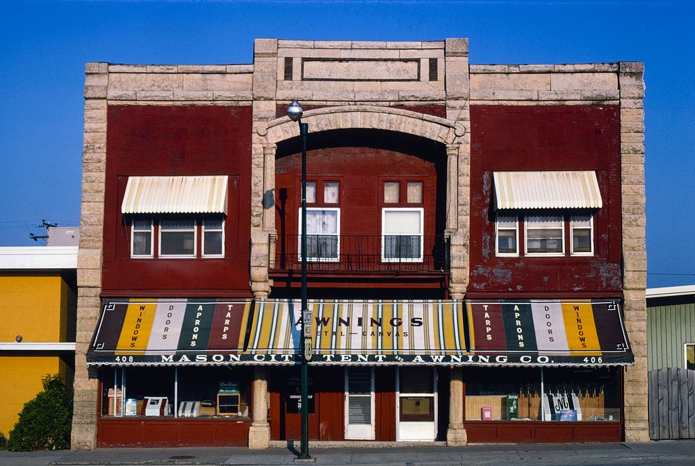 Mason City Tent and Awning Co., Mason City, Iowa (1980) photography in high resolution by John Margolies. Original from the…