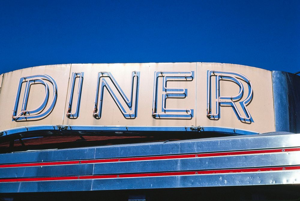 Red Robin Diner sign, Johnson City, New York (1988) photography in high resolution by John Margolies. Original from the…