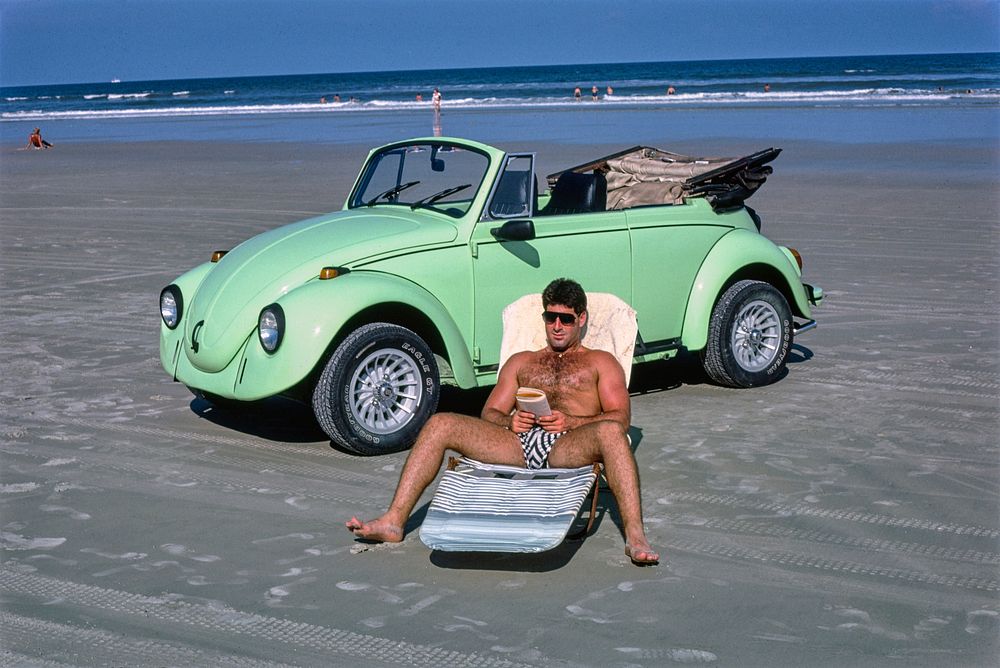 Sunbather, Daytona Beach, Florida (1985) photography in high resolution by John Margolies. Original from the Library of…
