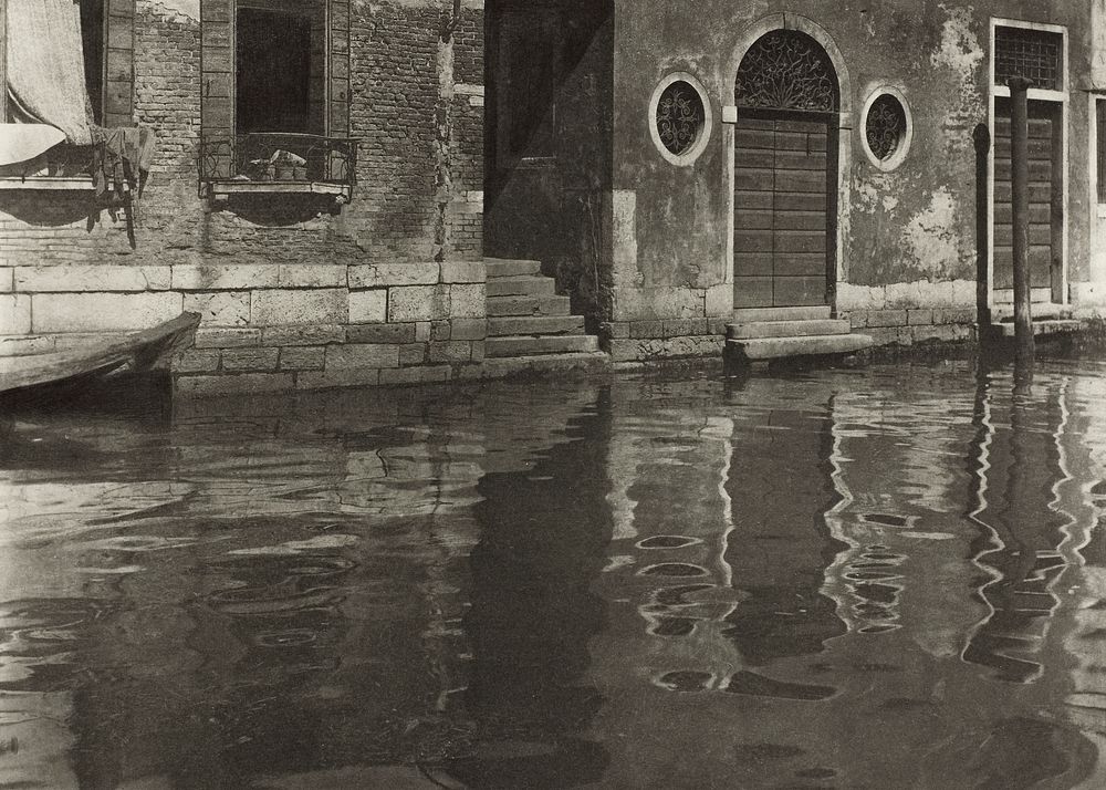 Reflections&mdash;Venice (1894) by Alfred Stieglitz. Original from The Art Institute of Chicago. Digitally enhanced by…