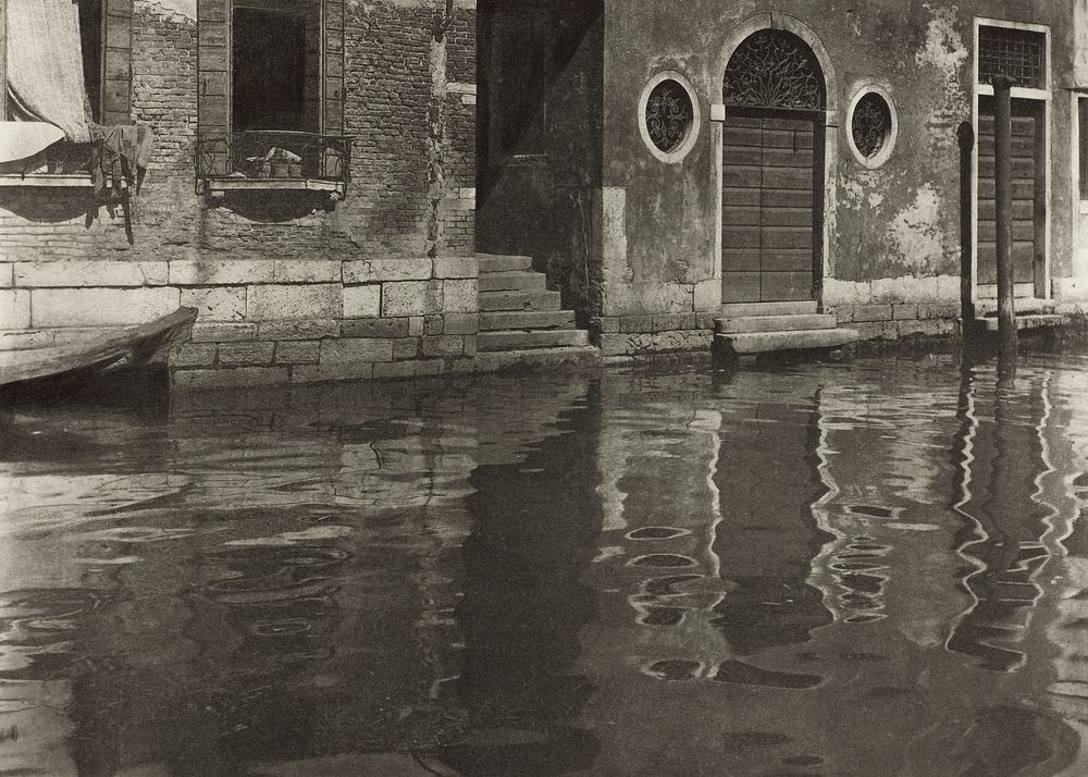 Reflections—Venice (1894) by Alfred Stieglitz. Original from The Art Institute of Chicago. Digitally enhanced by rawpixel.