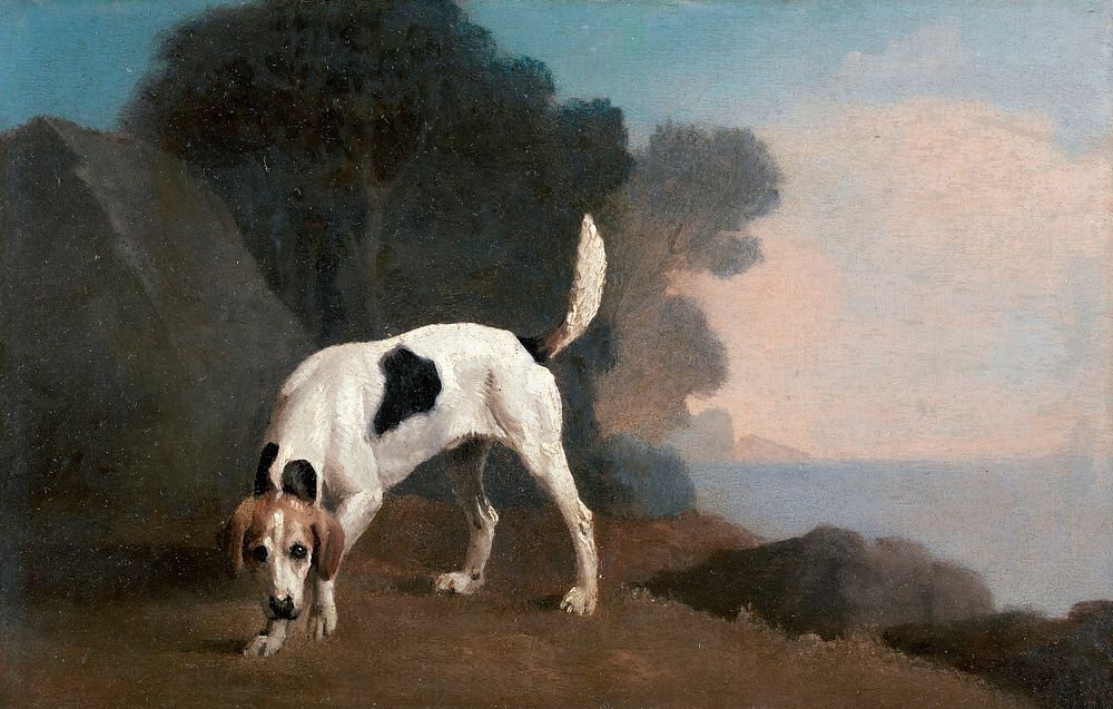 Foxhound (1760) painting in high resolution by George Stubbs. Original from The Yale University Art Gallery. Digitally…