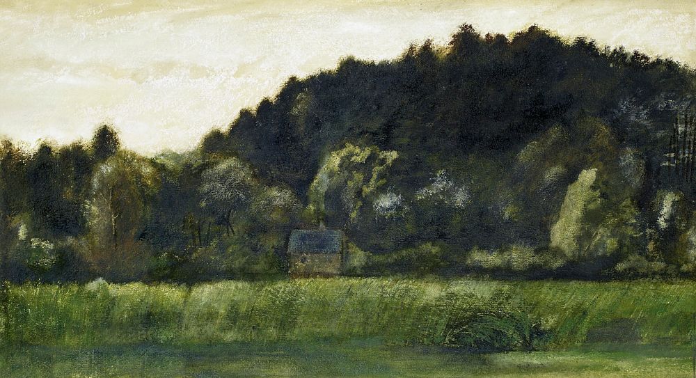 Landscape - Study painting in high resolution by Sir Edward Burne&ndash;Jones. Original from Birmingham Museum and Art…