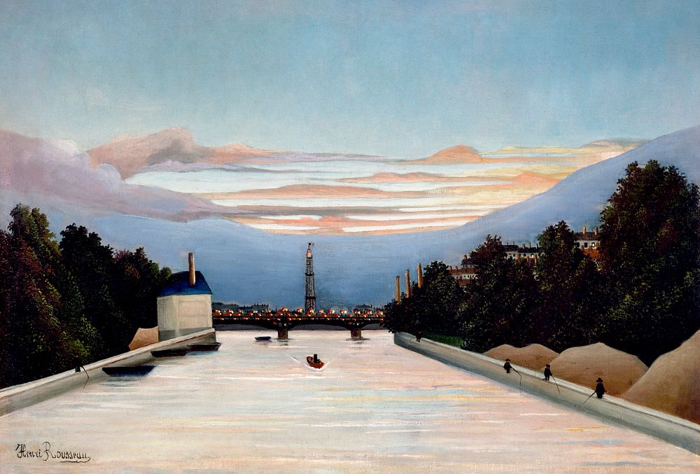 Henri Rousseau's The Eiffel Tower (1898) famous painting Original from Wikimedia Commons. Digitally enhanced by rawpixel.