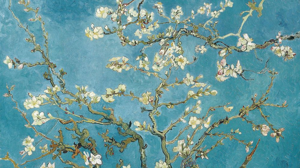 Van Gogh art wallpaper, desktop background, Almond blossom