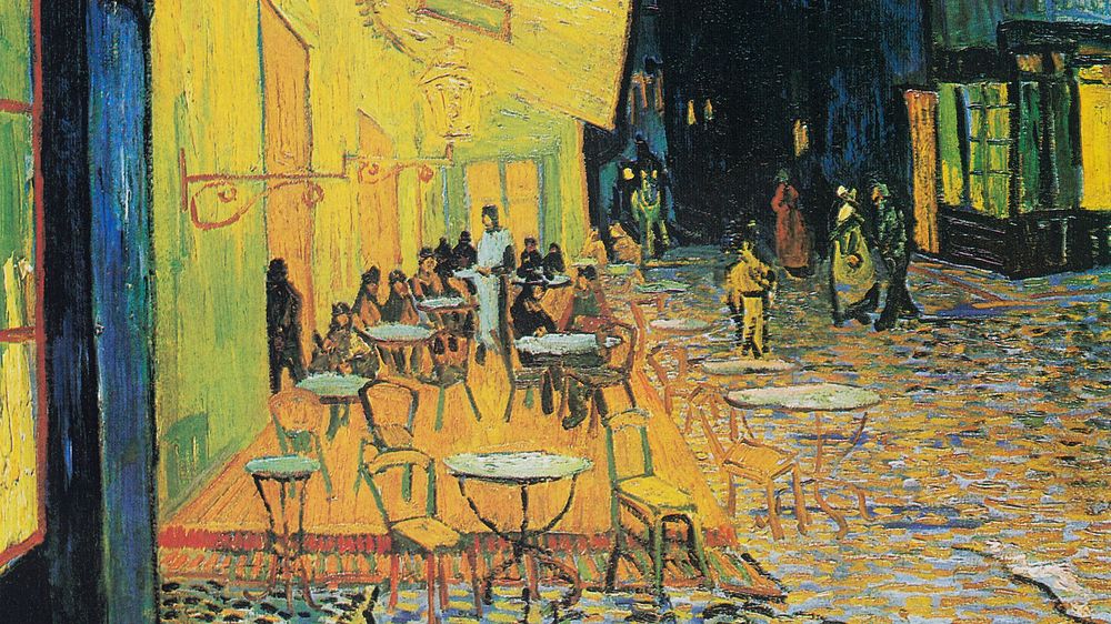 Van Gogh art wallpaper, desktop background, Caf&eacute; Terrace at Night