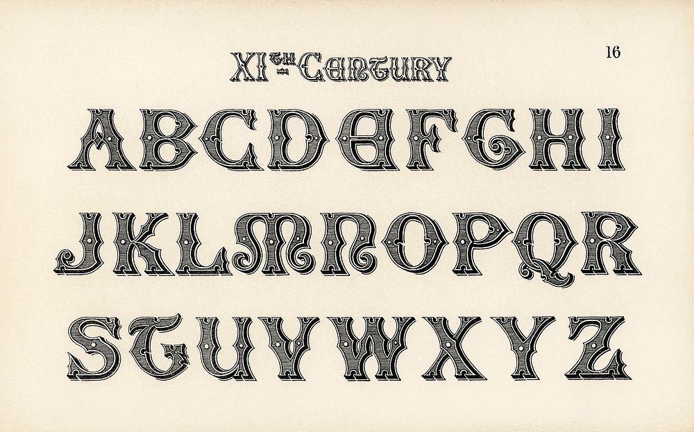 11th Century Calligraphy Fonts Draughtsmans Alphabets Free Photo