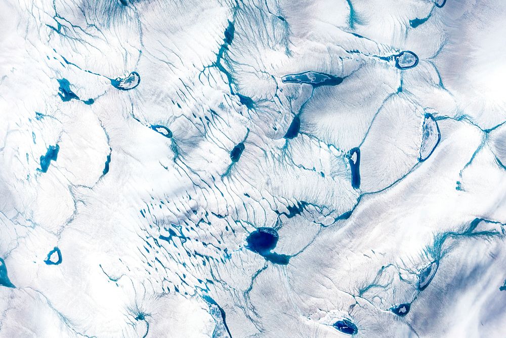 Early Melt on the Greenland Ice Sheet . Original from NASA . Digitally enhanced by rawpixel.