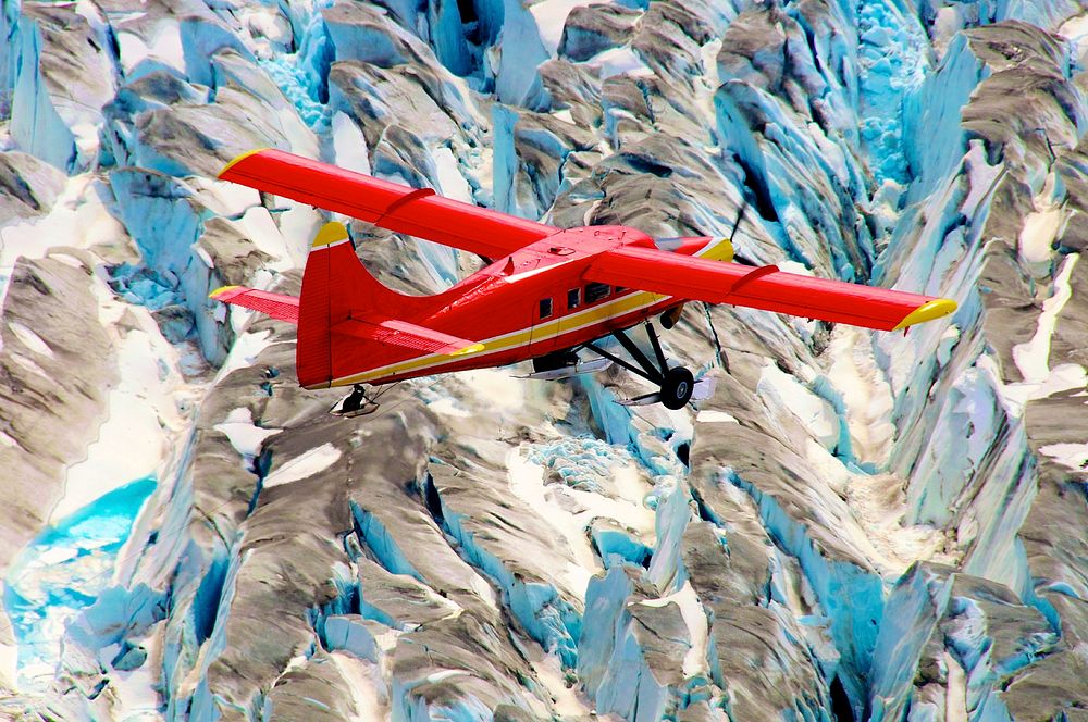 DHC-3 Otter, the plane flown in NASA's Operation IceBridge-Alaska surveys of mountain glaciers in Alaska. Original from…