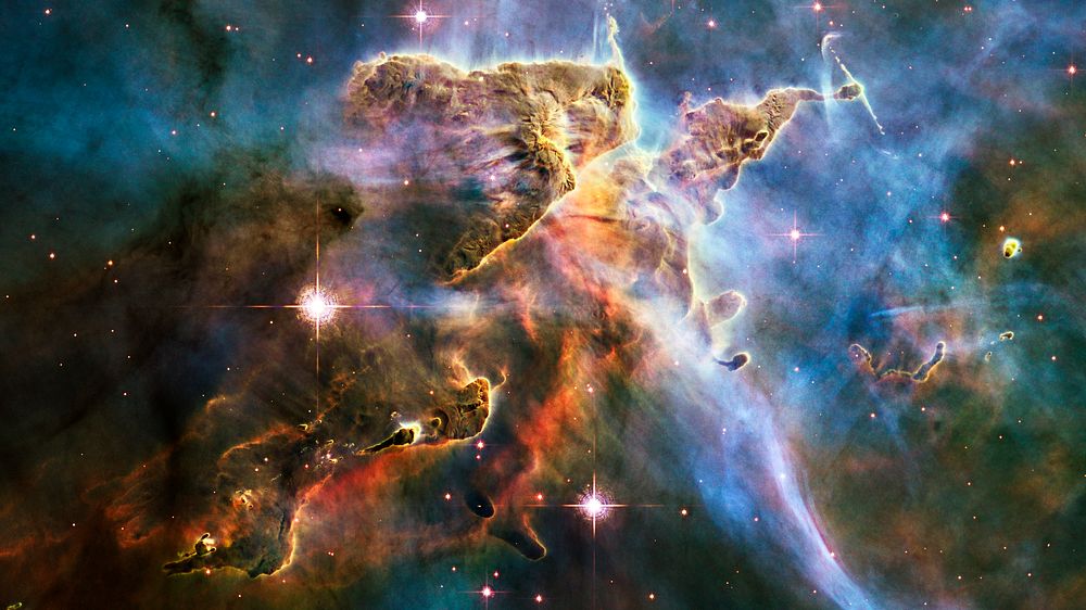 Space desktop wallpaper, HD background, nebula, remix from the artwork of NASA