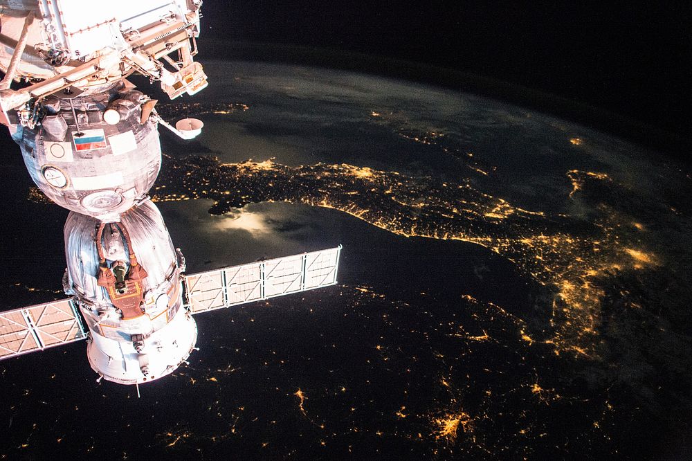 Earth observation taken by the Expedition 43 crew ISS043. Original from NASA . Digitally enhanced by rawpixel.