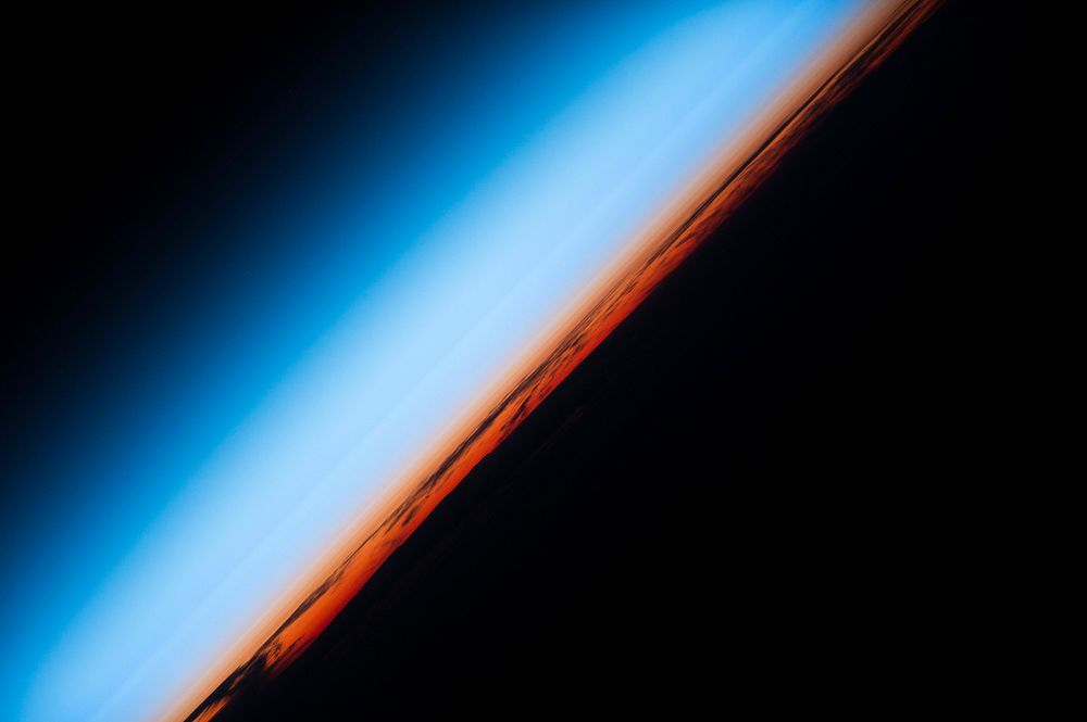 Night falls for the Expedition 46 crew of the International Space Station. Original from NASA. Digitally enhanced by…