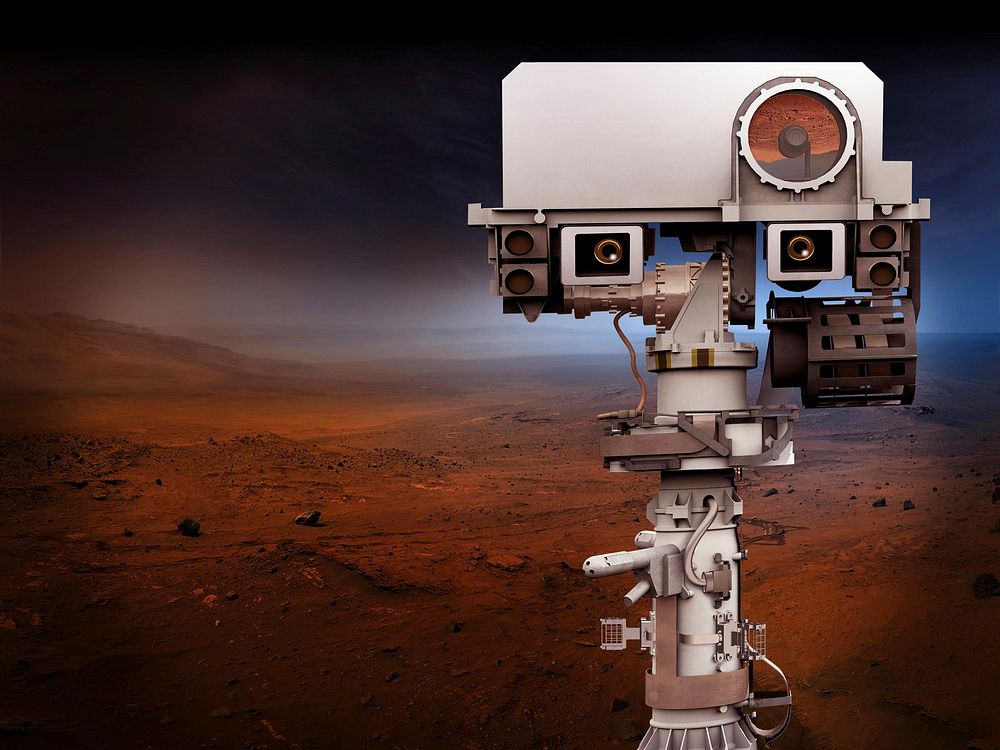 Artist's concept depicts the top of the 2020 rover's mast. Original from NASA. Digitally enhanced by rawpixel.