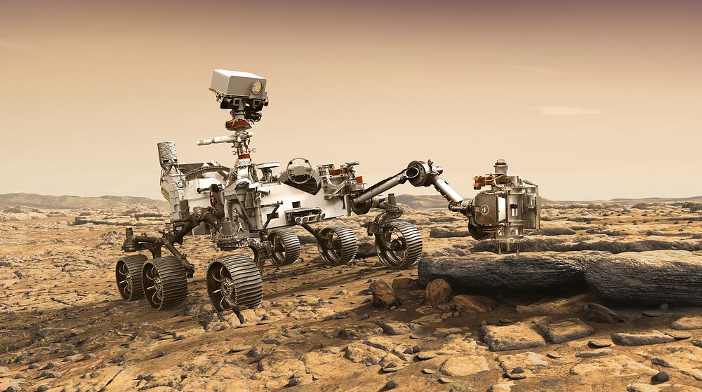 NASA's Mars 2020 rover artist's concept #6. Nov 17th, 2017. Original from NASA. Digitally enhanced by rawpixel.