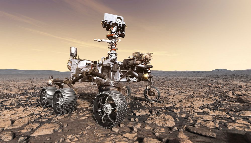 NASA's Mars 2020 rover artist's concept #6. Nov 17th, 2017. Original from NASA. Digitally enhanced by rawpixel.
