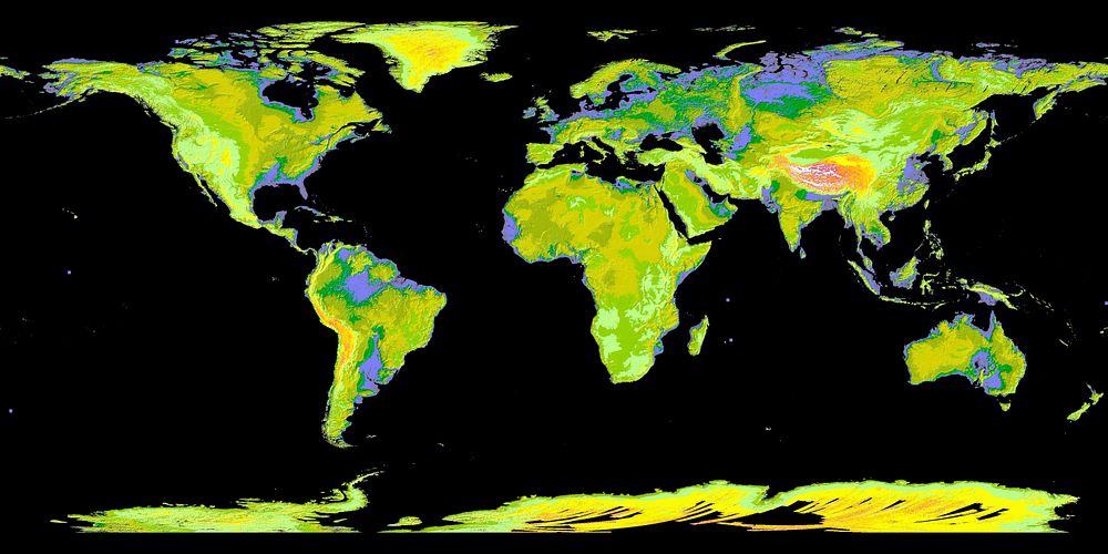 Global Digital Elevation Model. Original from NASA. Digitally enhanced by rawpixel.