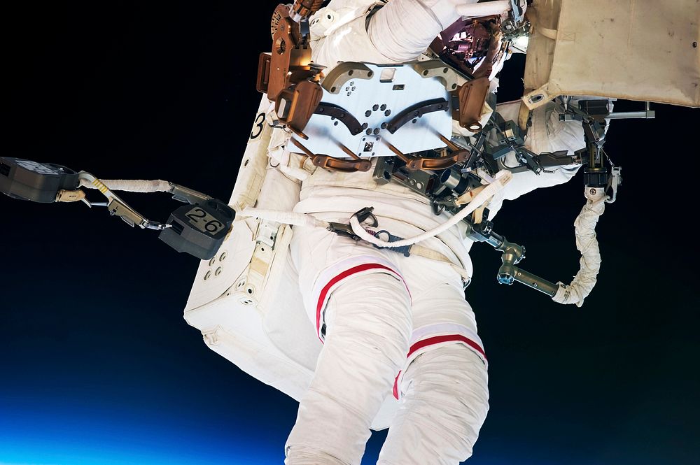 NASA astronauts in space - Original from NASA. Digitally enhanced by rawpixel.